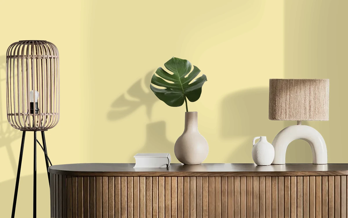Nippon Paint's NIBLET color on different wall surfaces.