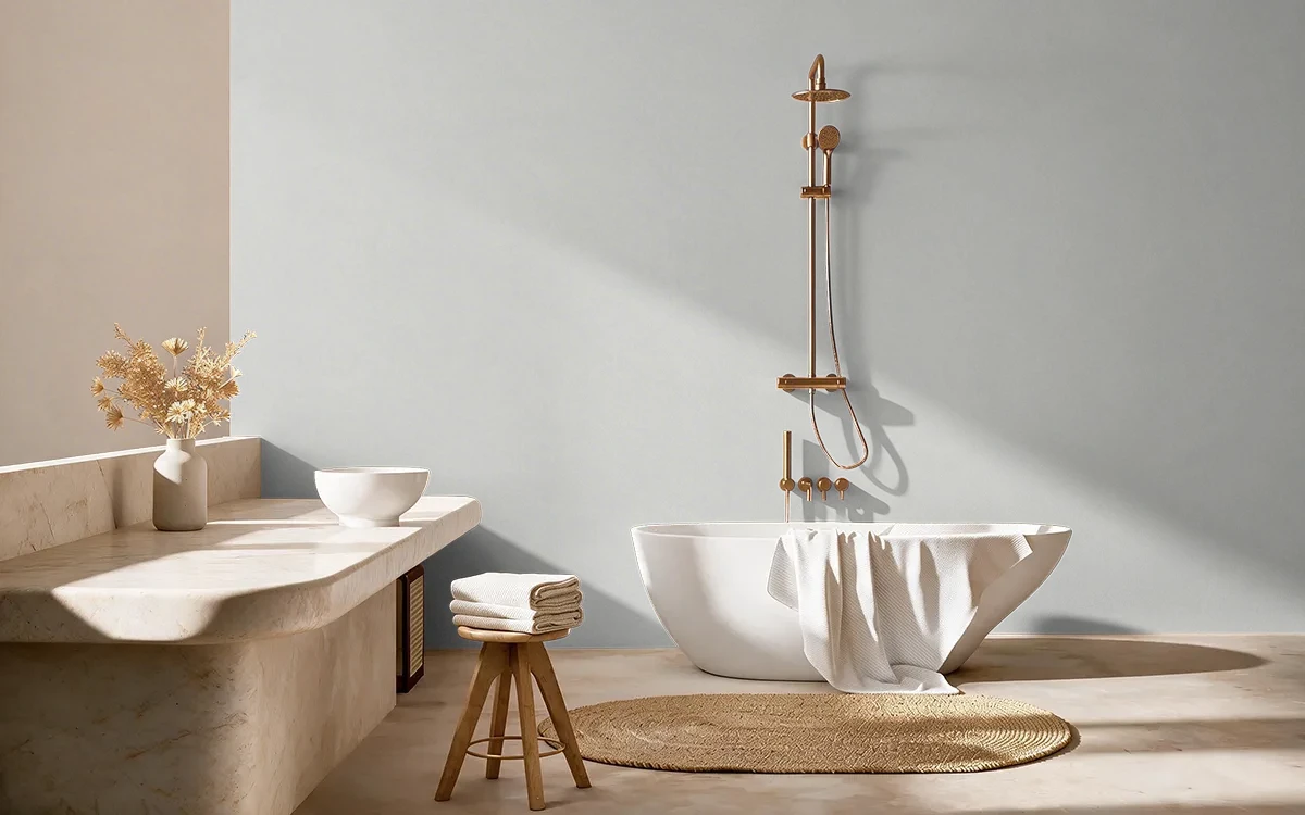 Nippon Paint's NITRO GRAY color on different wall surfaces.