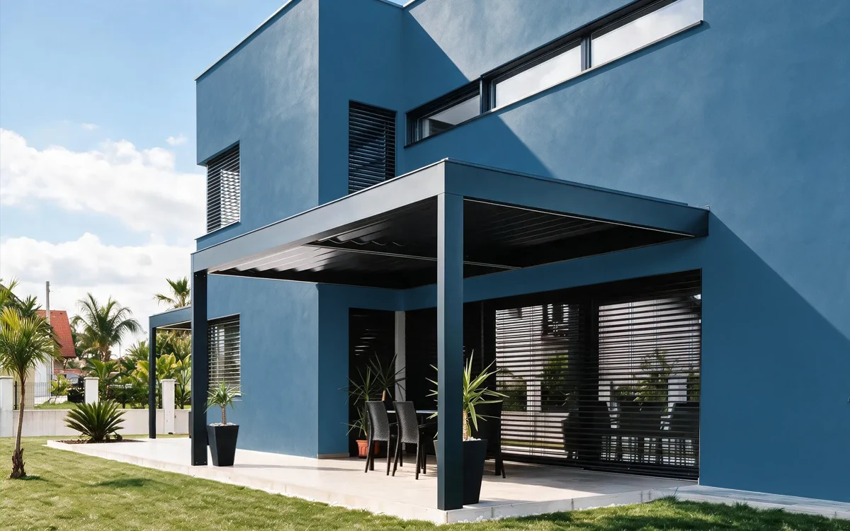 Nippon Paint's OCEAN BASIN color on different wall surfaces.