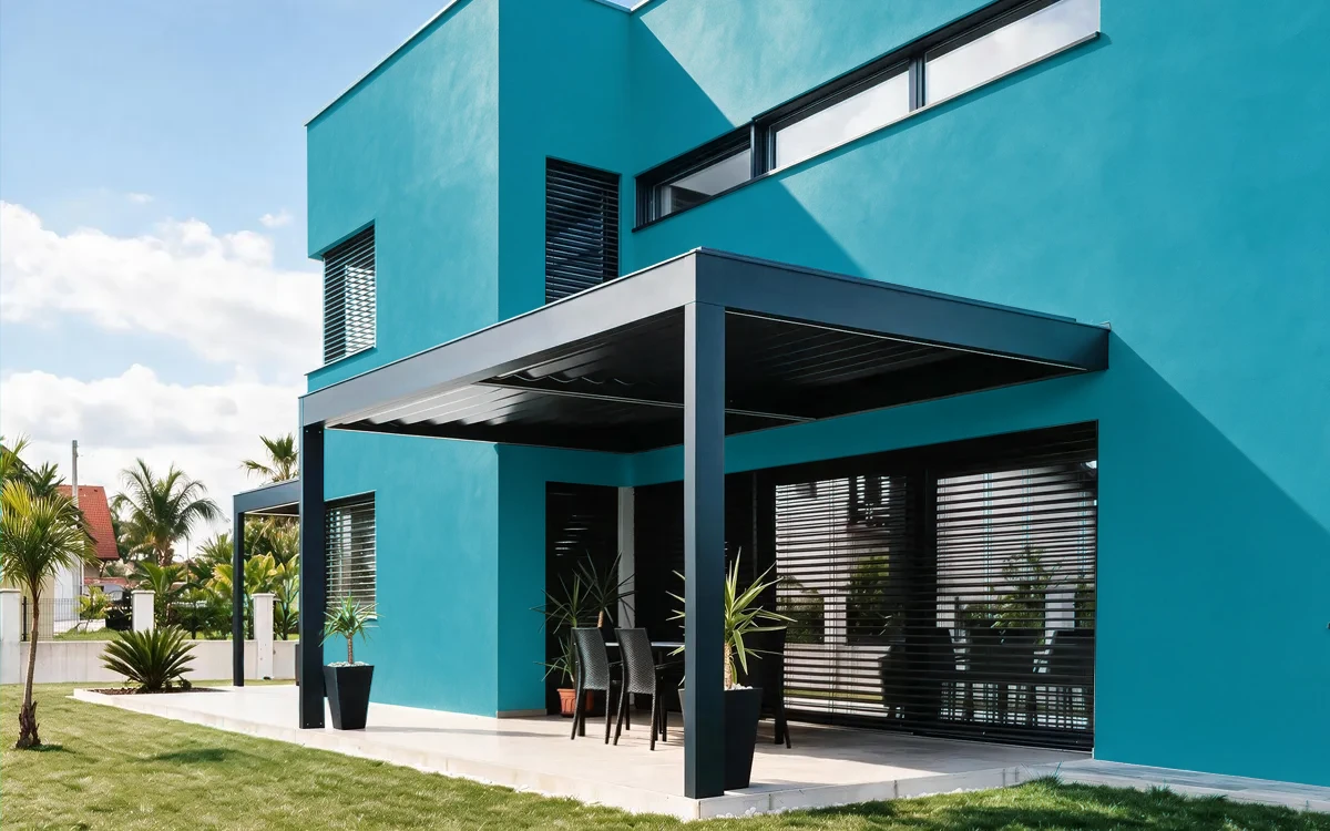 Nippon Paint's OCEAN CALM color on different wall surfaces.