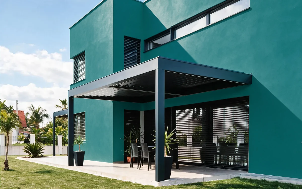 Nippon Paint's OCEAN OASIS color on different wall surfaces.