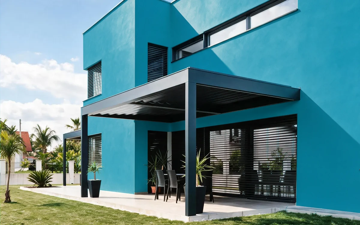 Nippon Paint's OCEANIA color on different wall surfaces.