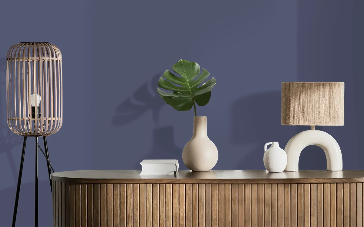 Nippon Paint's ORCHID DREAM color on different wall surfaces.