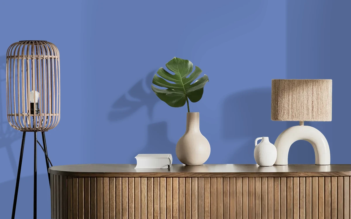 Nippon Paint's ORGANZA SKIRT color on different wall surfaces.