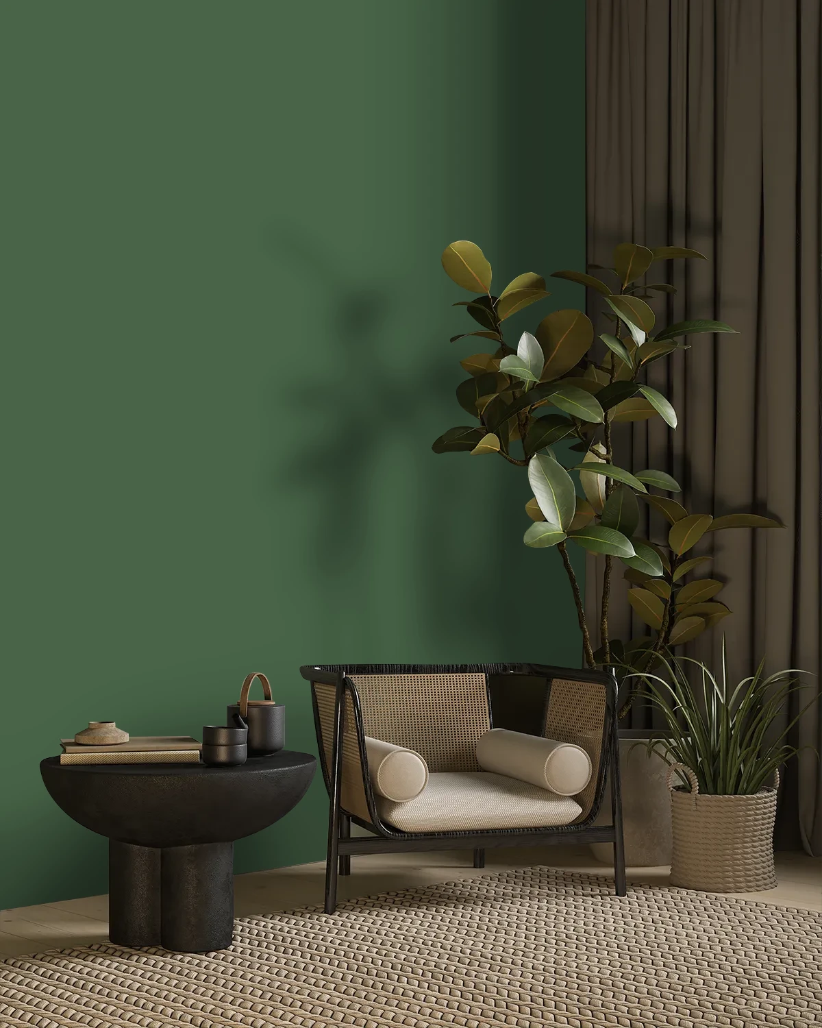 Nippon Paint's OUT TO THE SEAS color on a beautifully decorated wall.