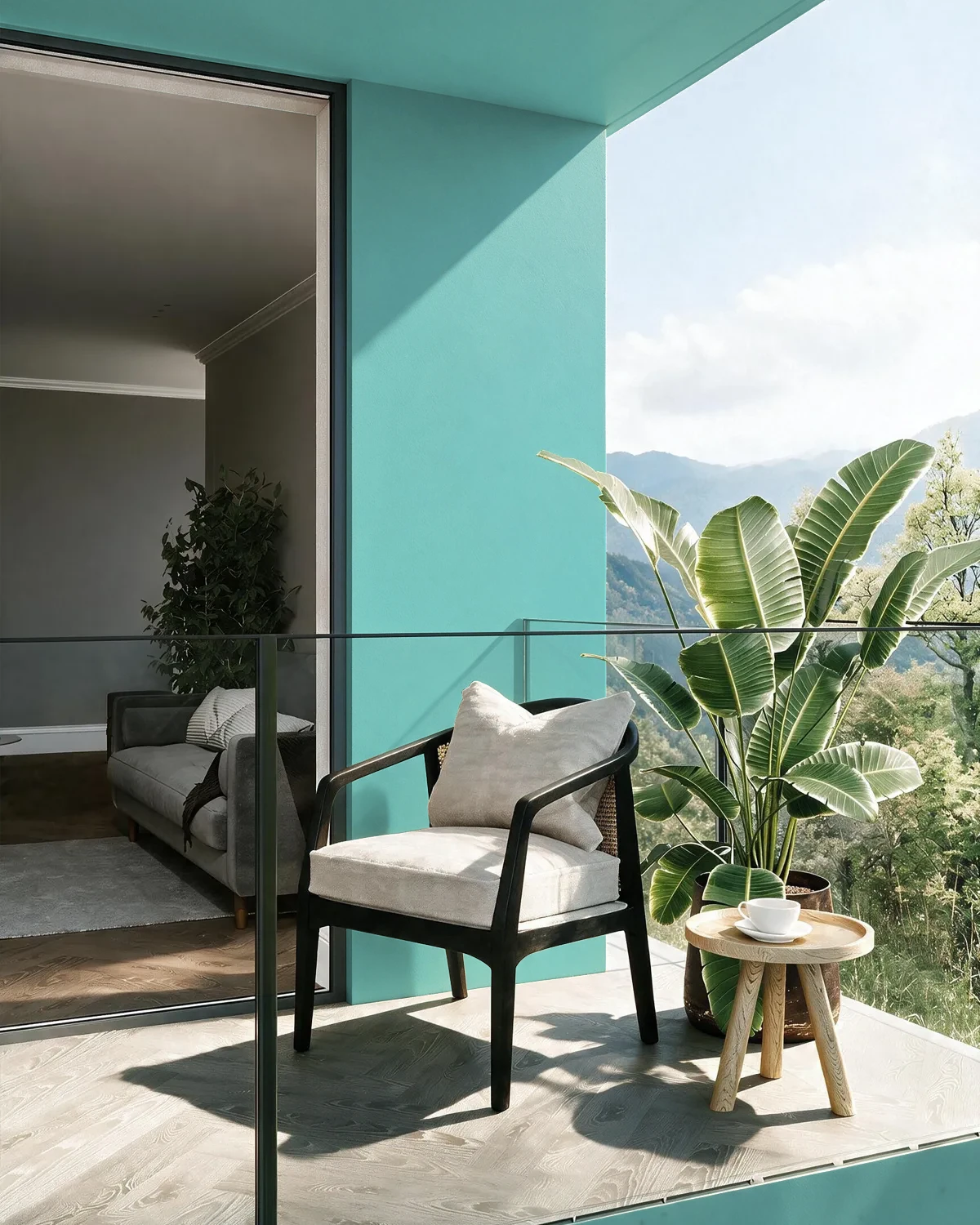 Nippon Paint's OUTDOORS FUN color on a beautifully decorated wall.