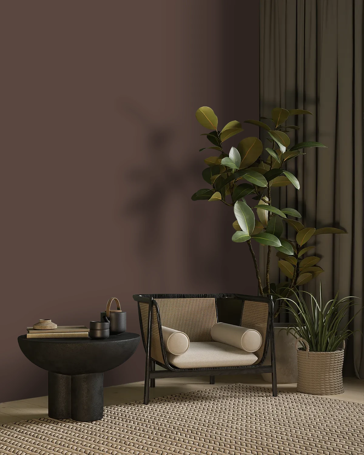 Nippon Paint's PAINTED FRAME color on a beautifully decorated wall.