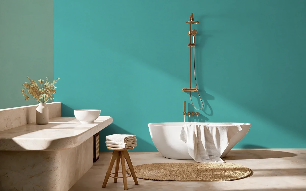 Nippon Paint's PAINTED GONDOLA color on different wall surfaces.