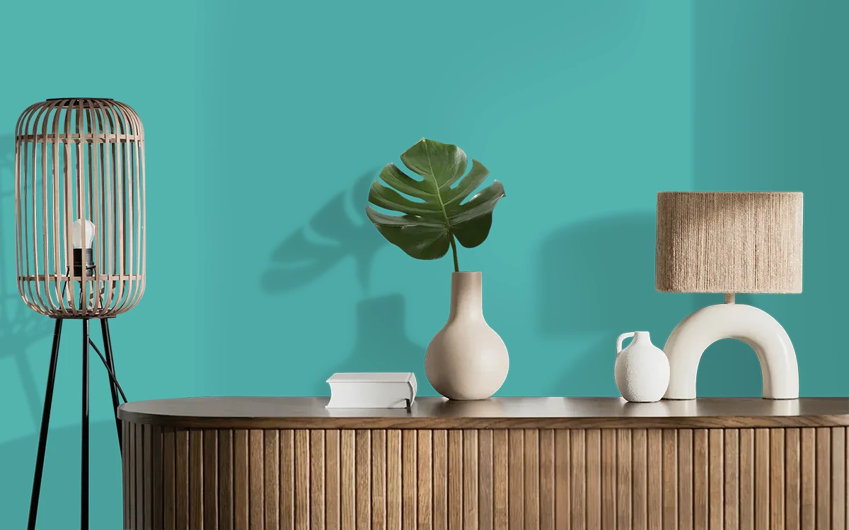 Nippon Paint's PAINTED GONDOLA color on different wall surfaces.