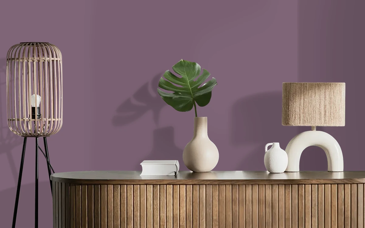 Nippon Paint's PAINTER'S ATTIC color on different wall surfaces.