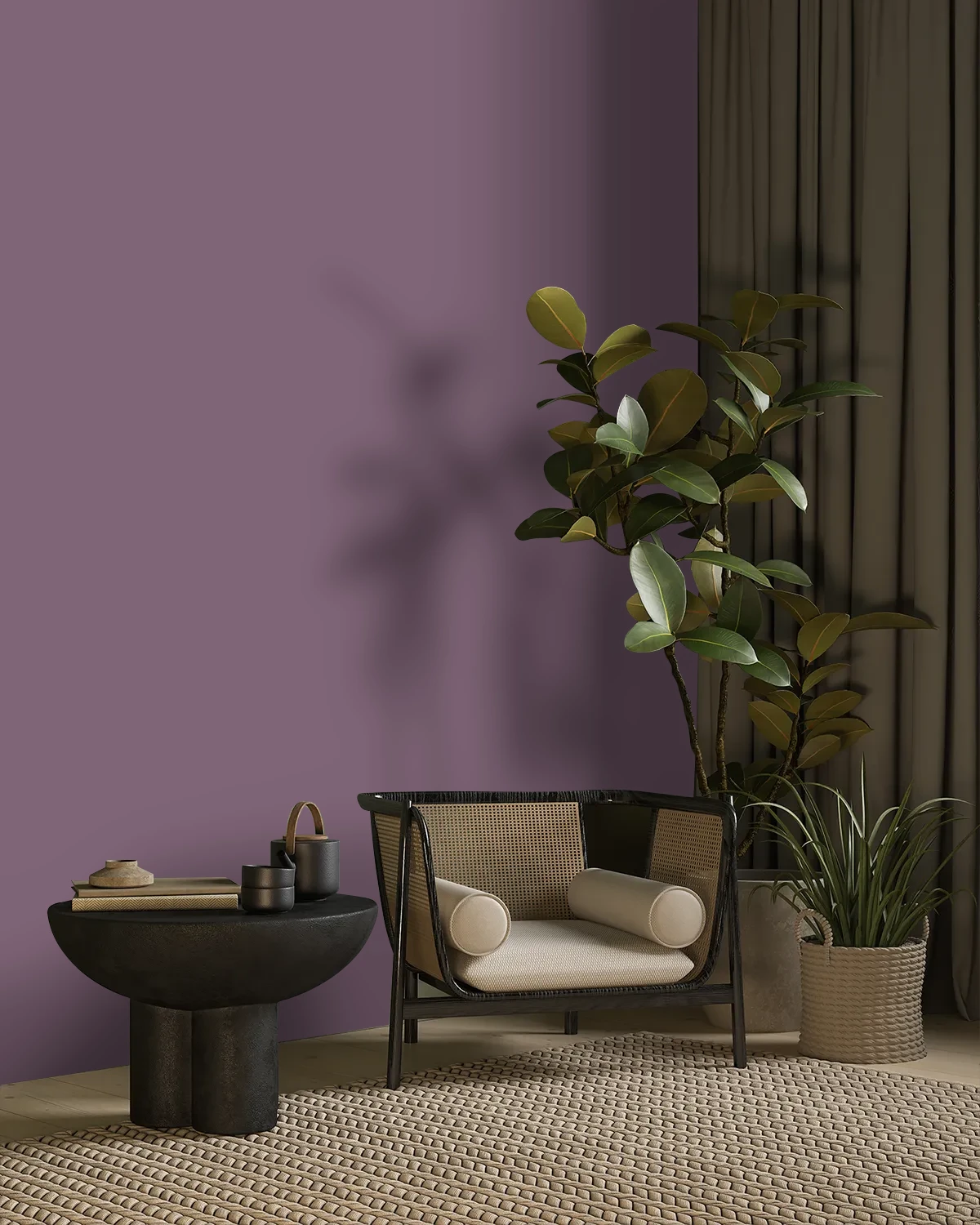 Nippon Paint's PAINTER'S ATTIC color on a beautifully decorated wall.
