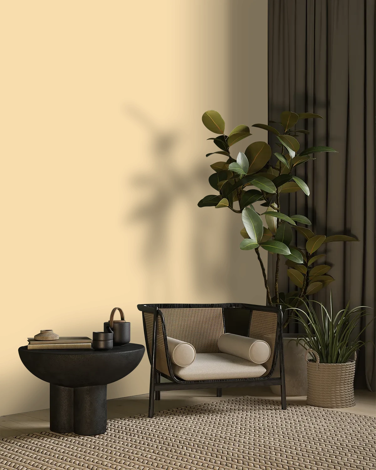 Nippon Paint's PALEST GLOW color on a beautifully decorated wall.