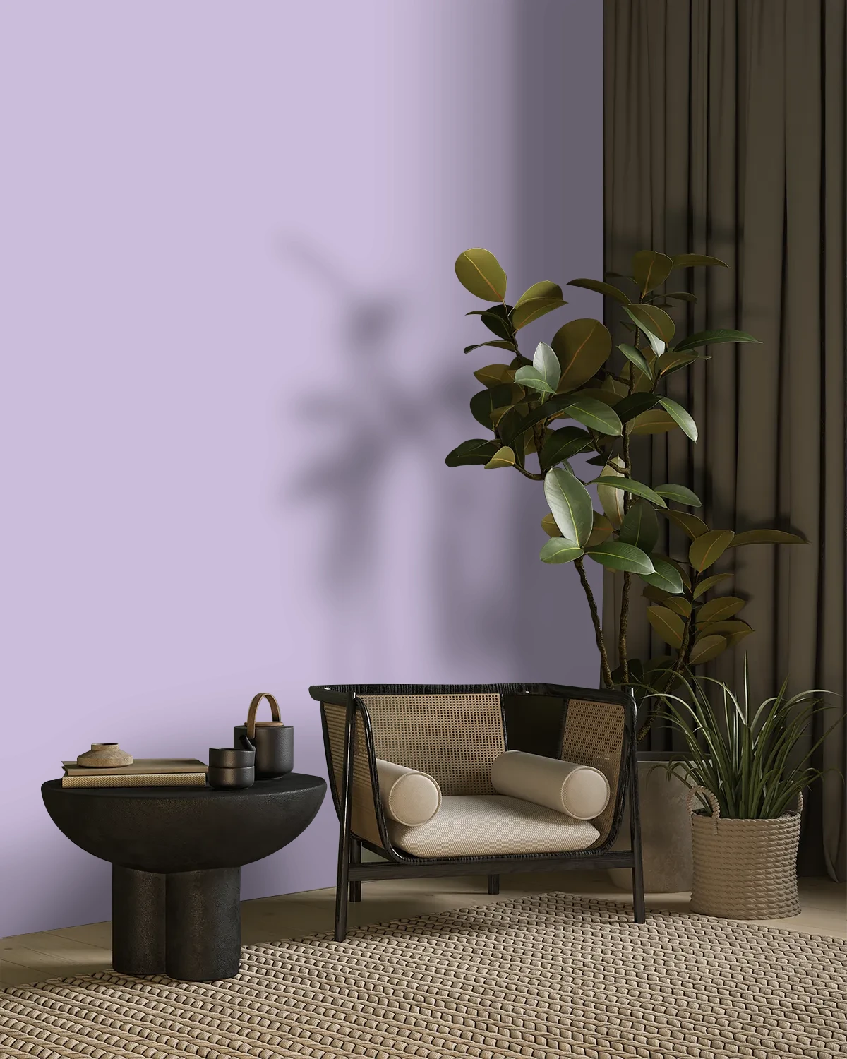 Nippon Paint's PARISIAN TALE color on a beautifully decorated wall.