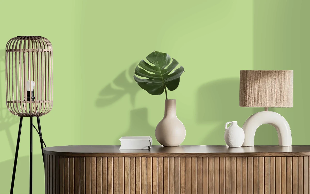 Nippon Paint's PARSNIP color on different wall surfaces.