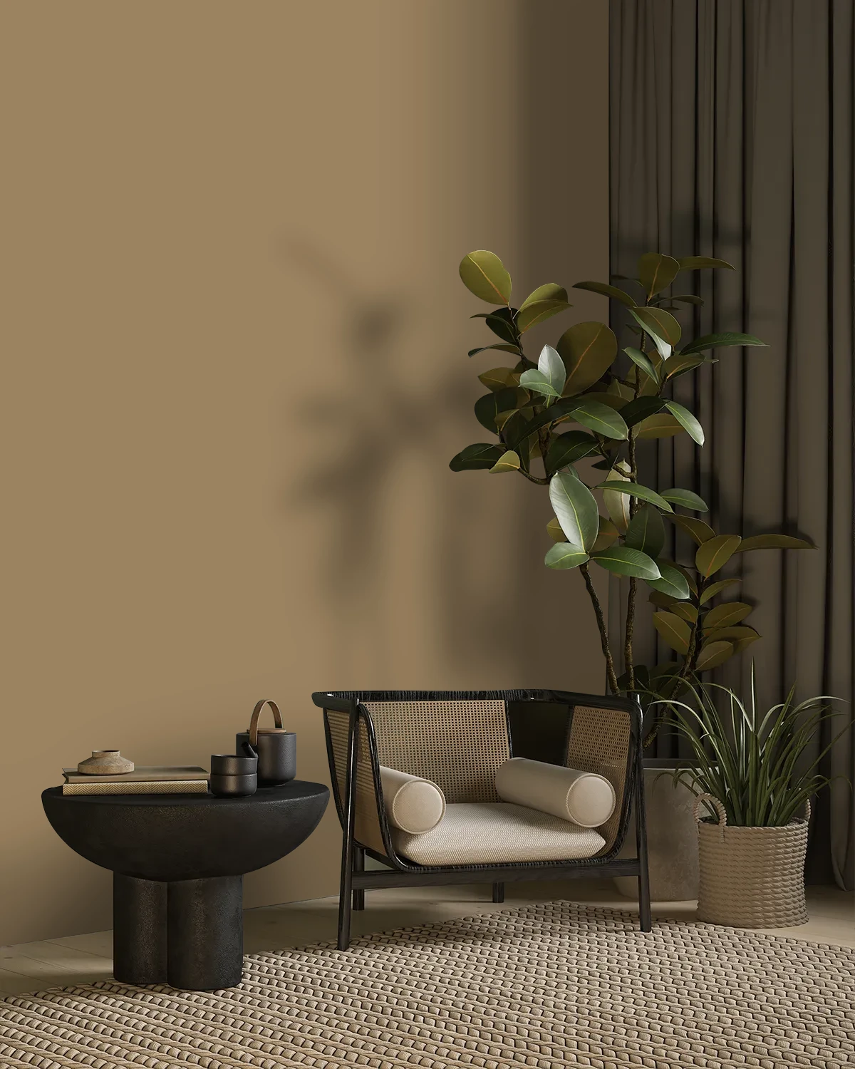 Nippon Paint's PECAN SMELL color on a beautifully decorated wall.