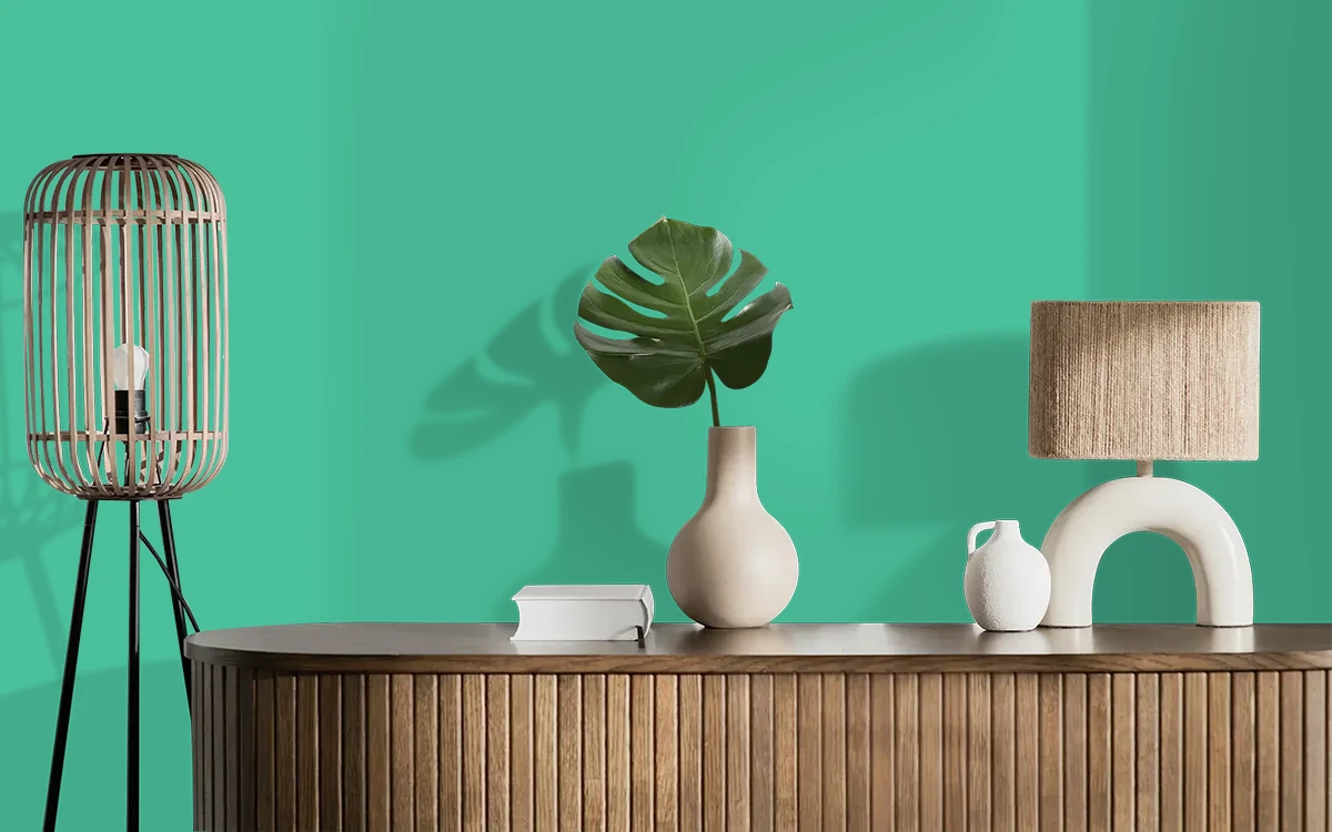 Nippon Paint's PERSIAN RUG color on different wall surfaces.
