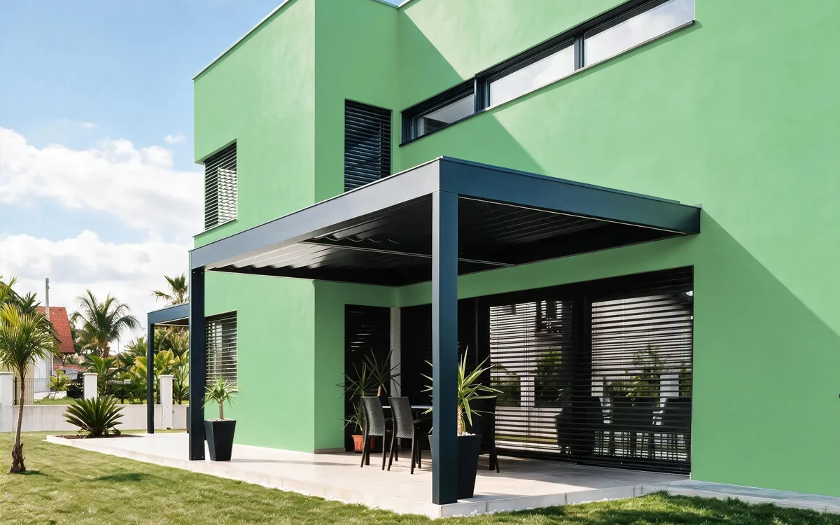 Nippon Paint's PICKING GREEN color on different wall surfaces.