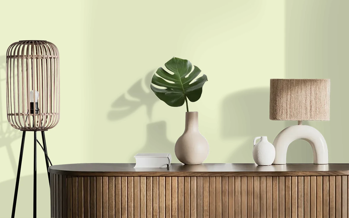 Nippon Paint's PICTURESQUE color on different wall surfaces.