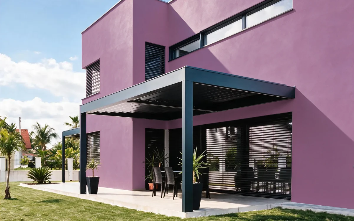 Nippon Paint's PIKE'S PINK color on different wall surfaces.
