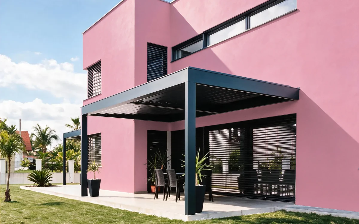 Nippon Paint's PINK CROWN color on different wall surfaces.