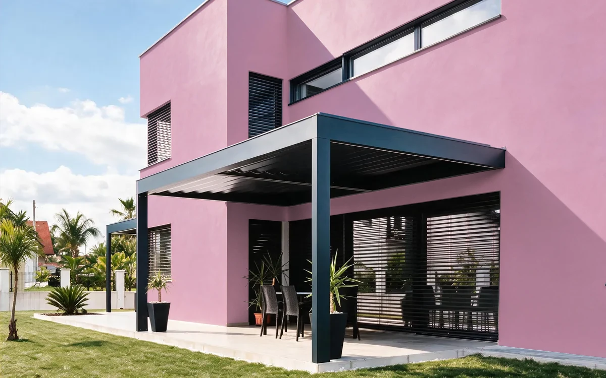Nippon Paint's PINK JOY color on different wall surfaces.