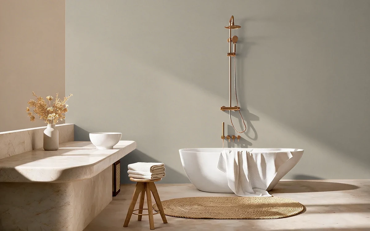Nippon Paint's PIRATES' PEARLS color on different wall surfaces.