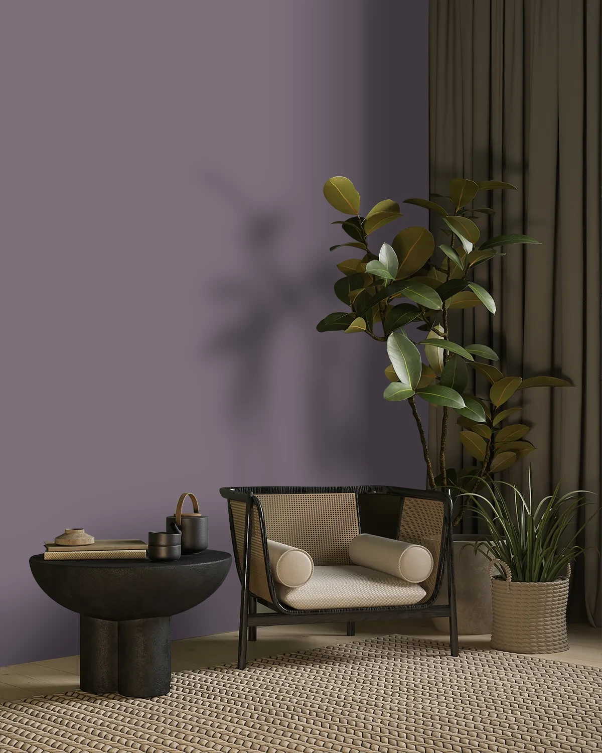 Nippon Paint's PITTER PATTER color on a beautifully decorated wall.