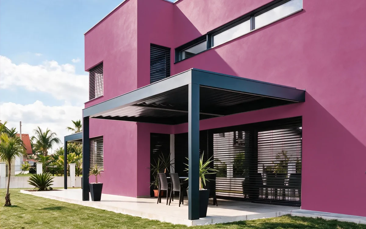 Nippon Paint's PIZAZZ color on different wall surfaces.