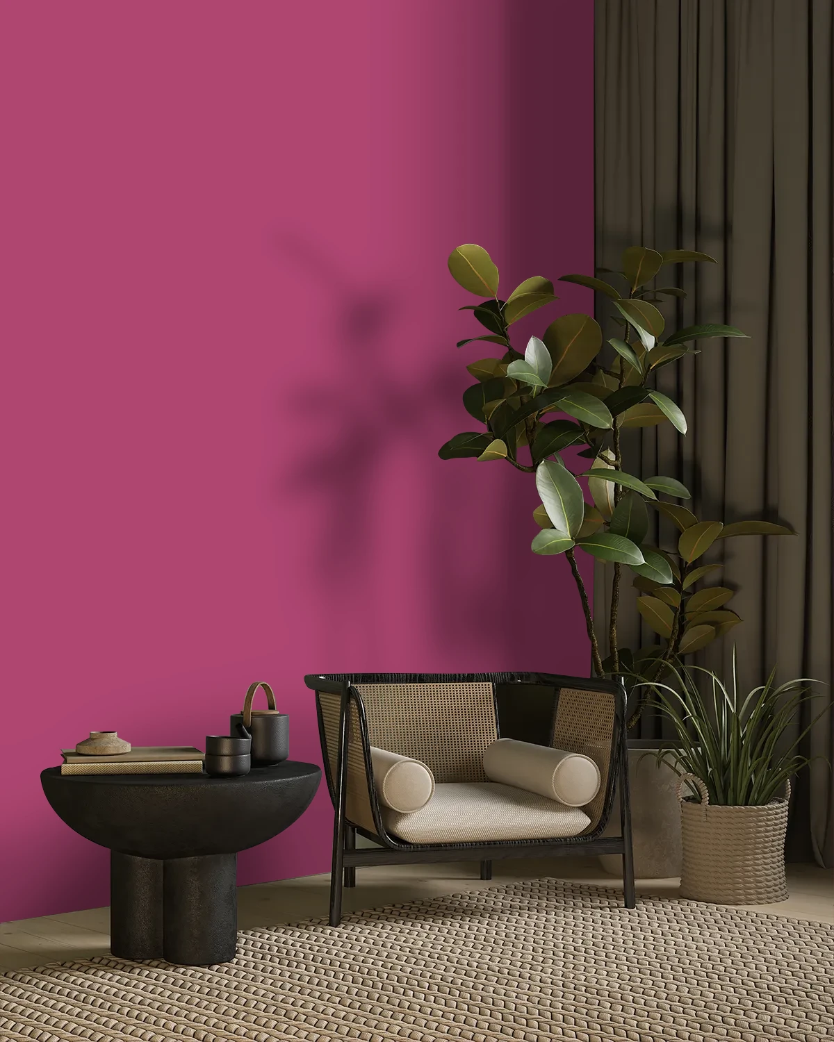 Nippon Paint's PIZAZZ color on a beautifully decorated wall.