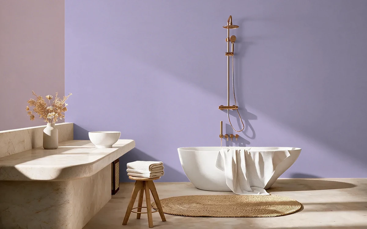 Nippon Paint's POINTED HAT color on different wall surfaces.