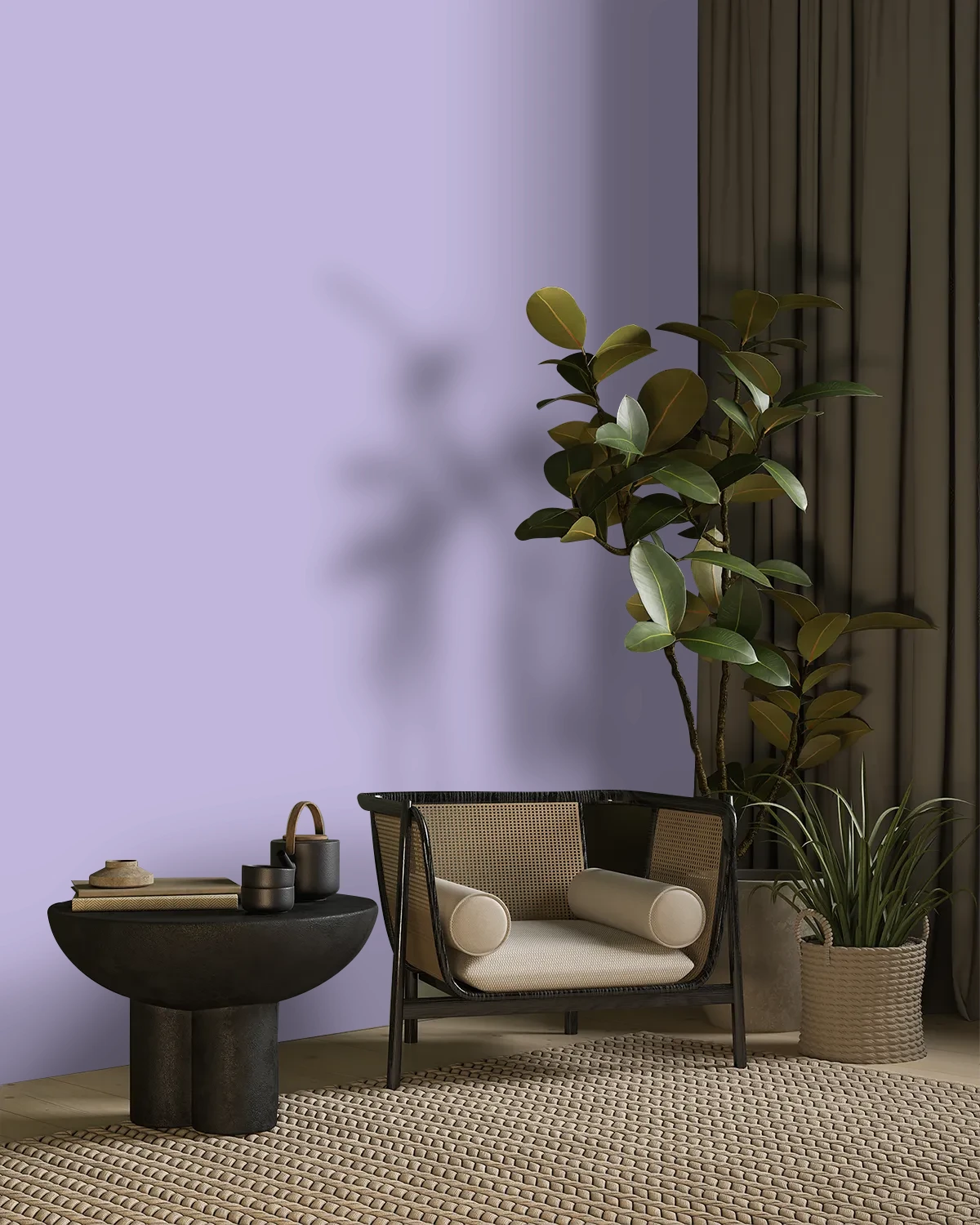 Nippon Paint's POINTED HAT color on a beautifully decorated wall.