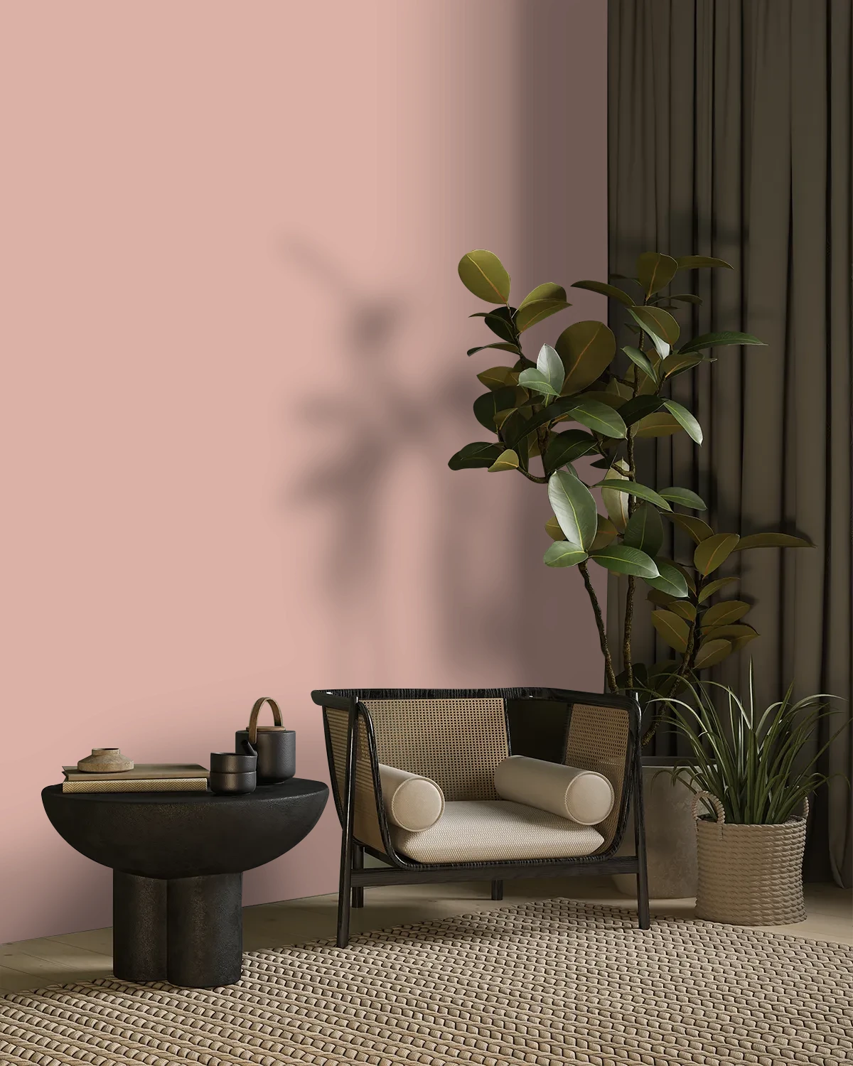 Nippon Paint's PRAIRIE DUST color on a beautifully decorated wall.