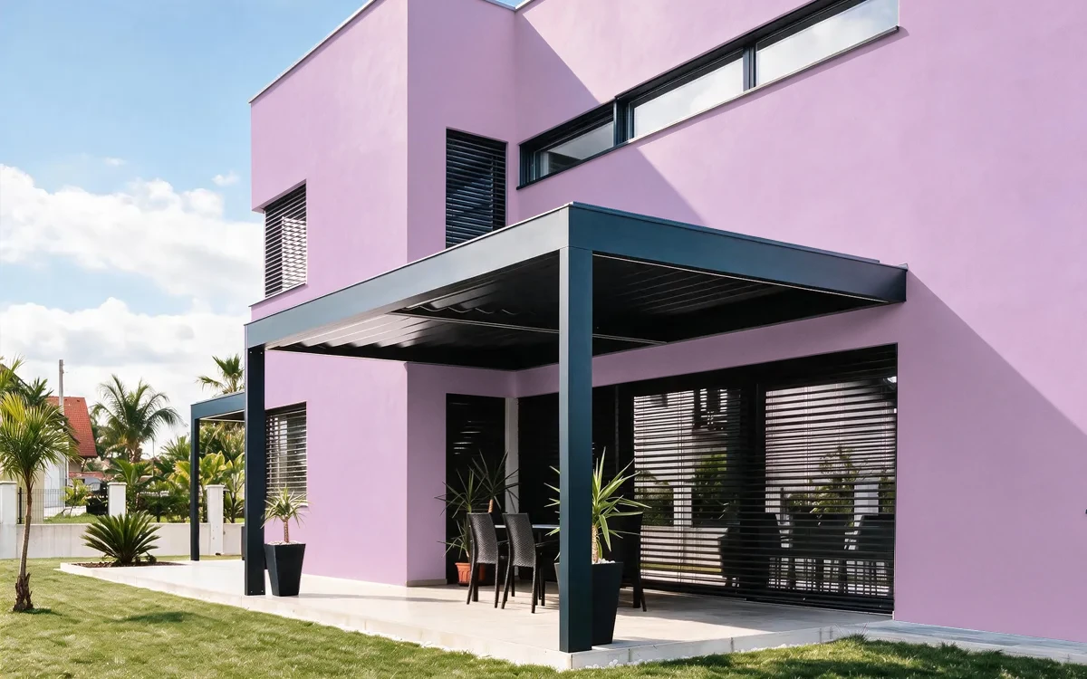 Nippon Paint's PRETTY BOX color on different wall surfaces.