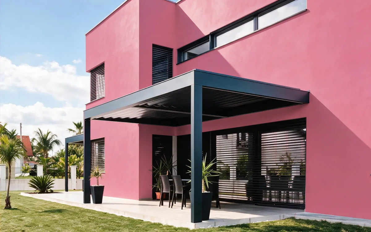 Nippon Paint's PRETTY IN PINK color on different wall surfaces.