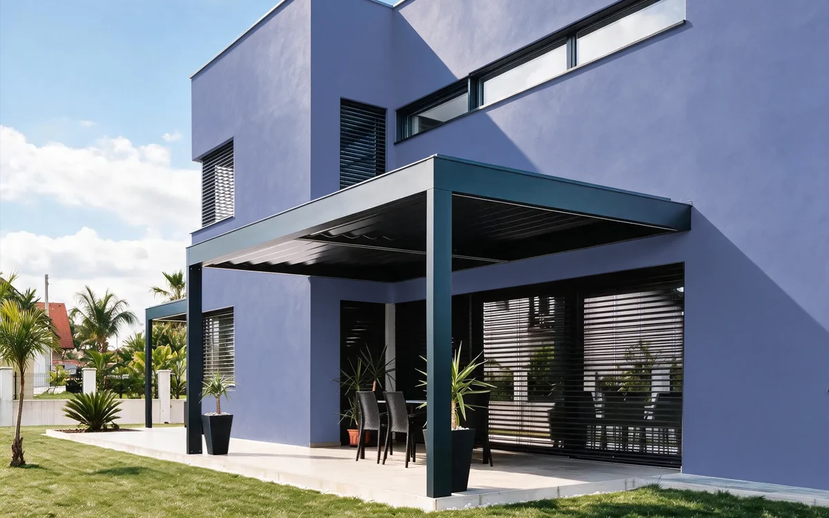 Nippon Paint's PURPLE EDGE color on different wall surfaces.