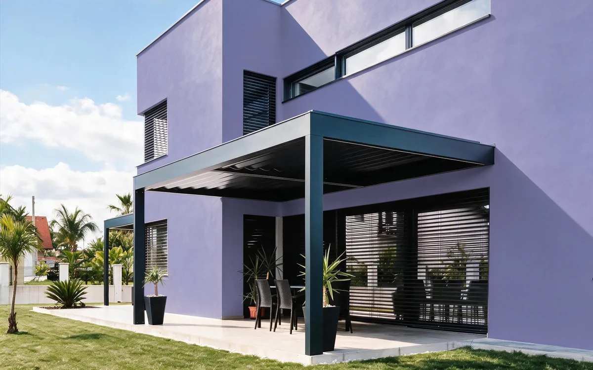 Nippon Paint's PURPLE LIGHTS color on different wall surfaces.
