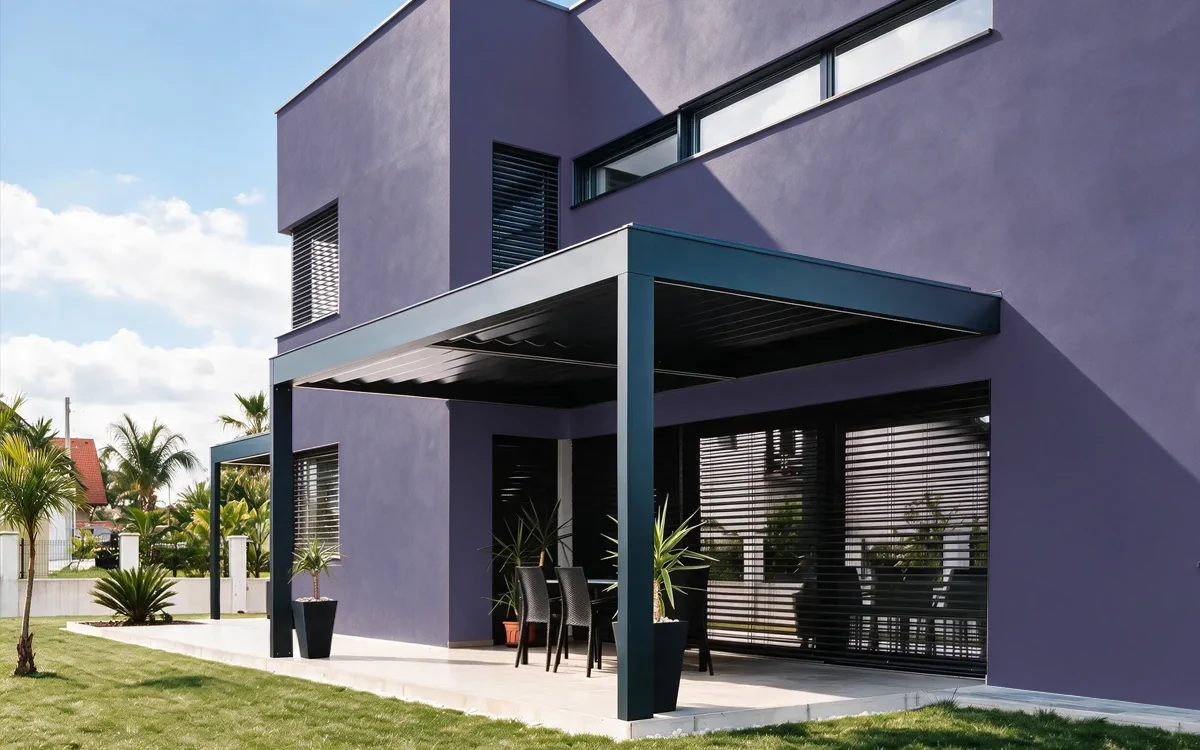 Nippon Paint's PURPLE PLUME color on different wall surfaces.