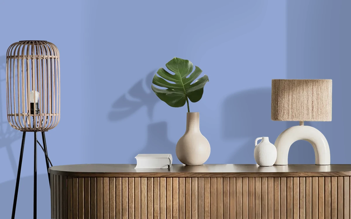 Nippon Paint's PURPLETTES color on different wall surfaces.