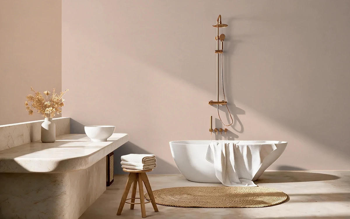 Nippon Paint's QUAINT color on different wall surfaces.