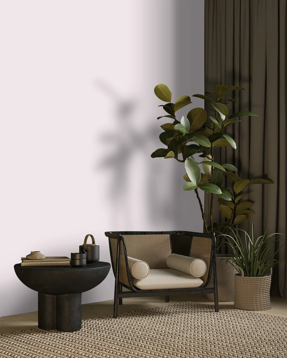 Nippon Paint's QUIET BLOOM color on a beautifully decorated wall.