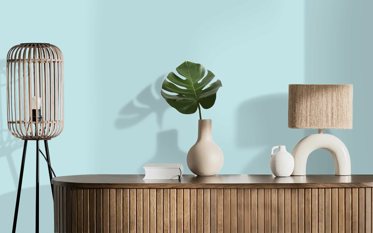 Nippon Paint's RARE OPAL color on different wall surfaces.