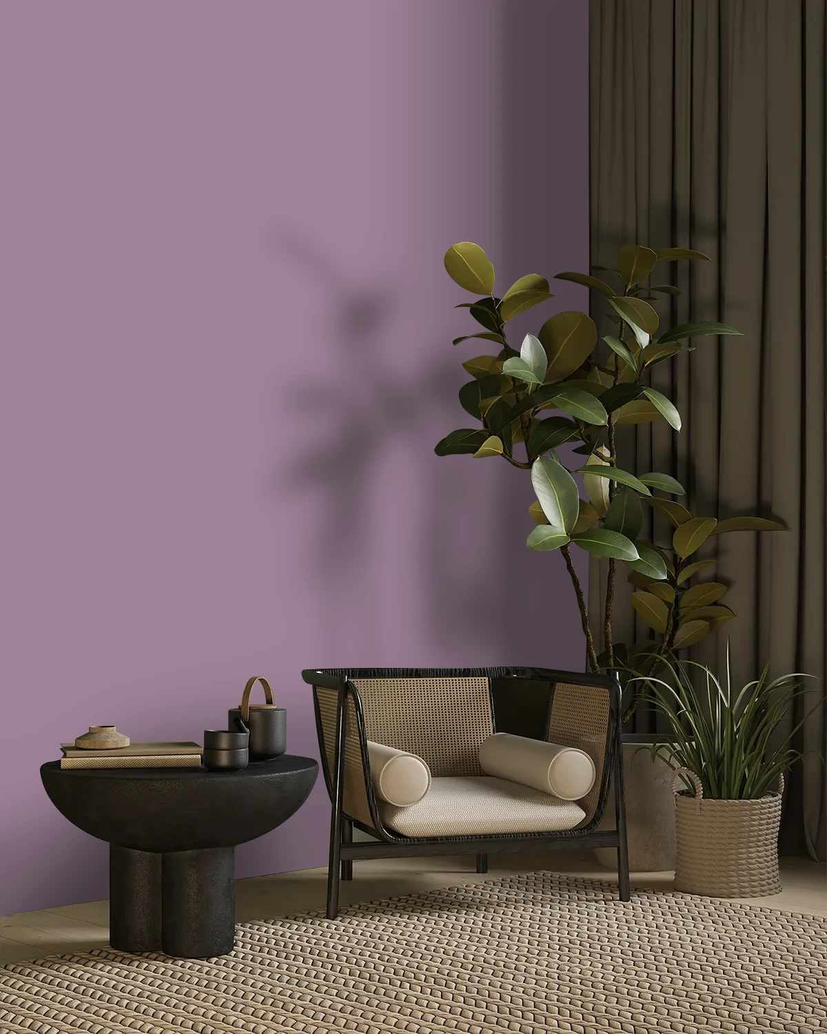 Nippon Paint's RAZZLE DAZZLE color on a beautifully decorated wall.