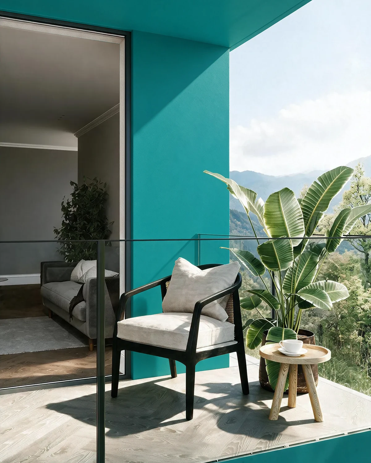 Nippon Paint's REAL TEAL color on a beautifully decorated wall.