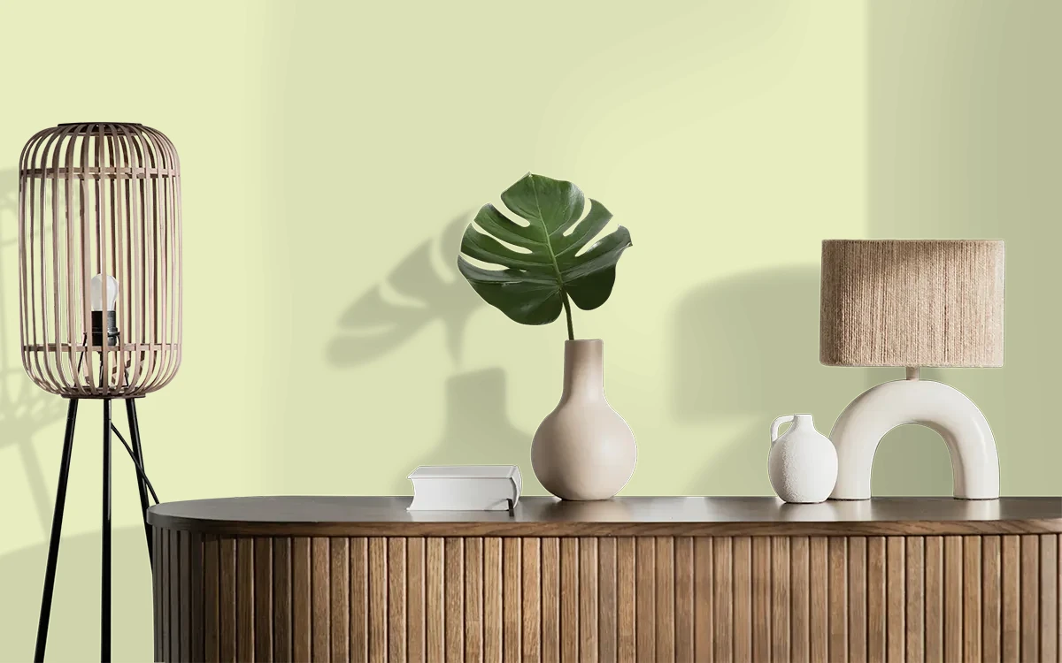 Nippon Paint's REFRESHING color on different wall surfaces.