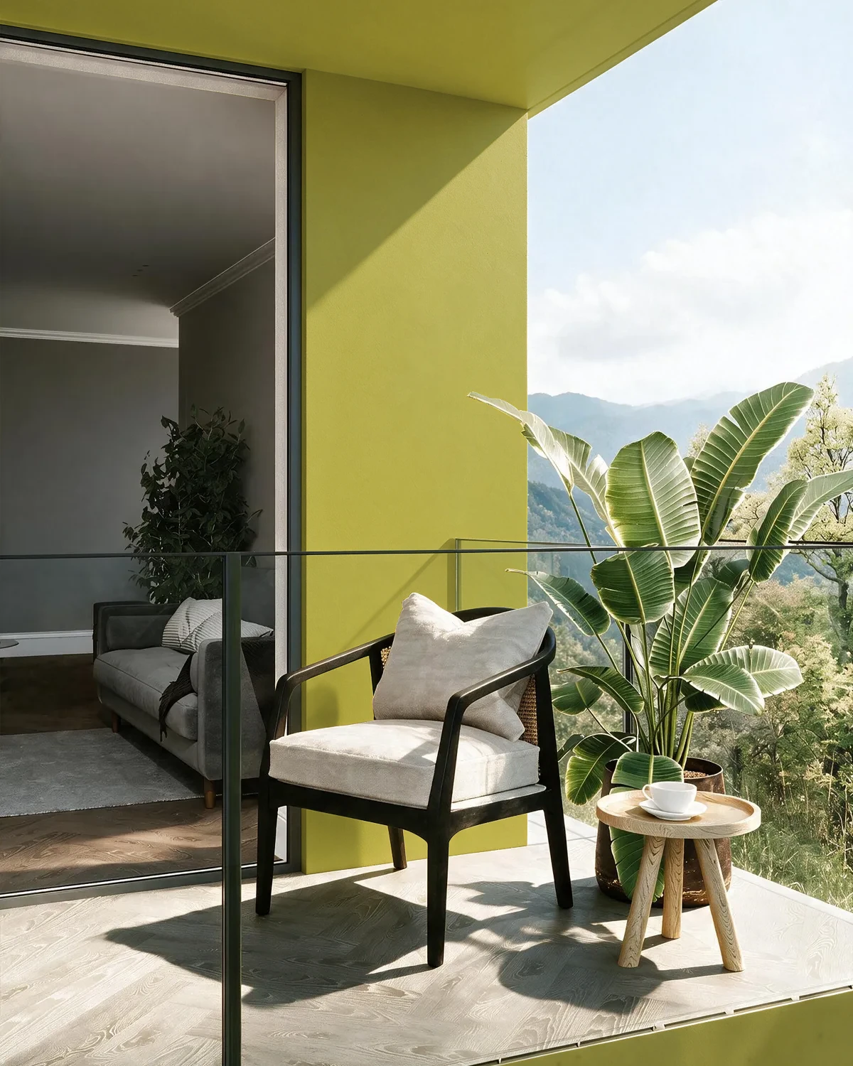 Nippon Paint's RICH MUSTARD color on a beautifully decorated wall.