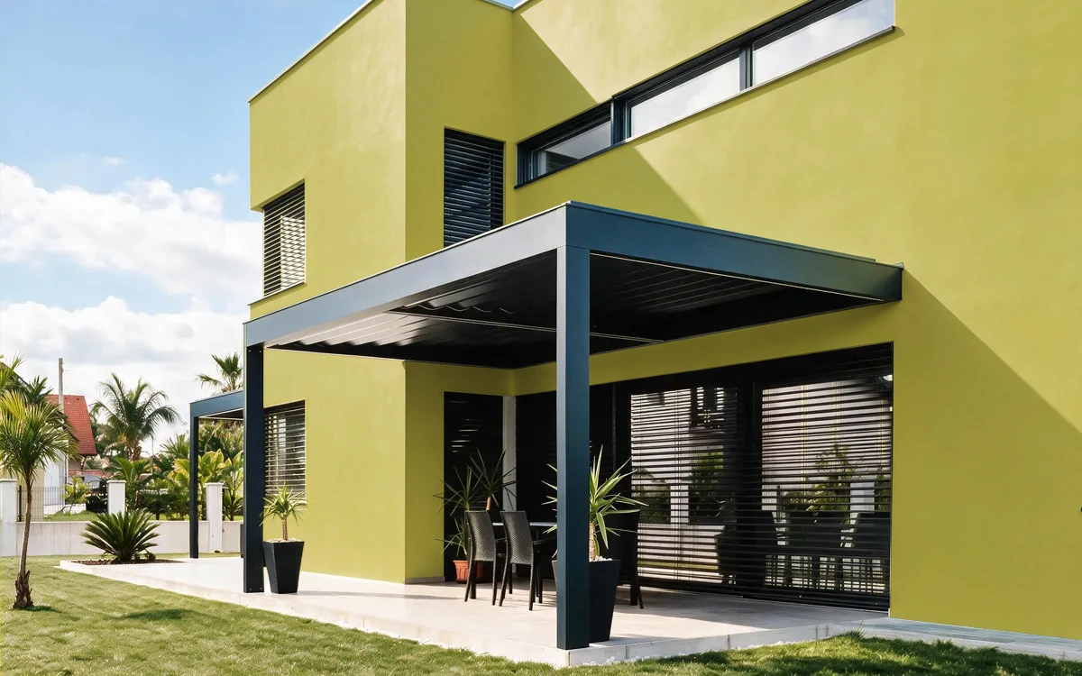 Nippon Paint's RICH MUSTARD color on different wall surfaces.