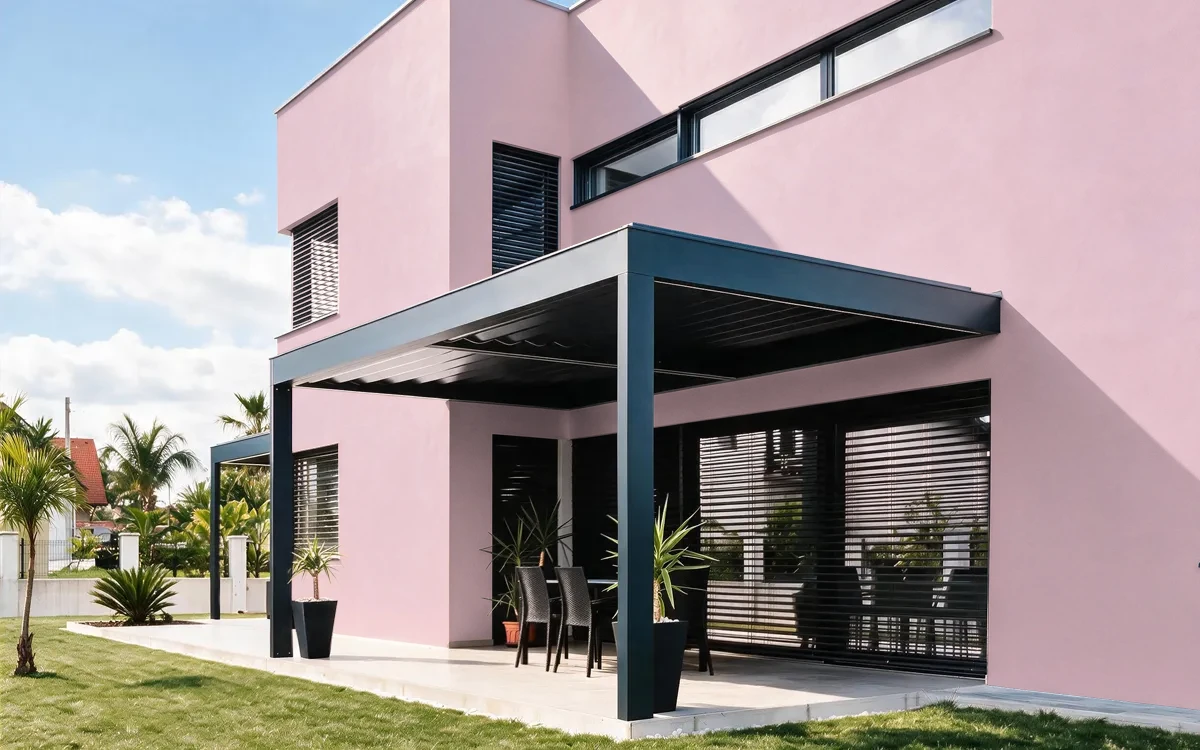 Nippon Paint's ROMPING PINK color on different wall surfaces.