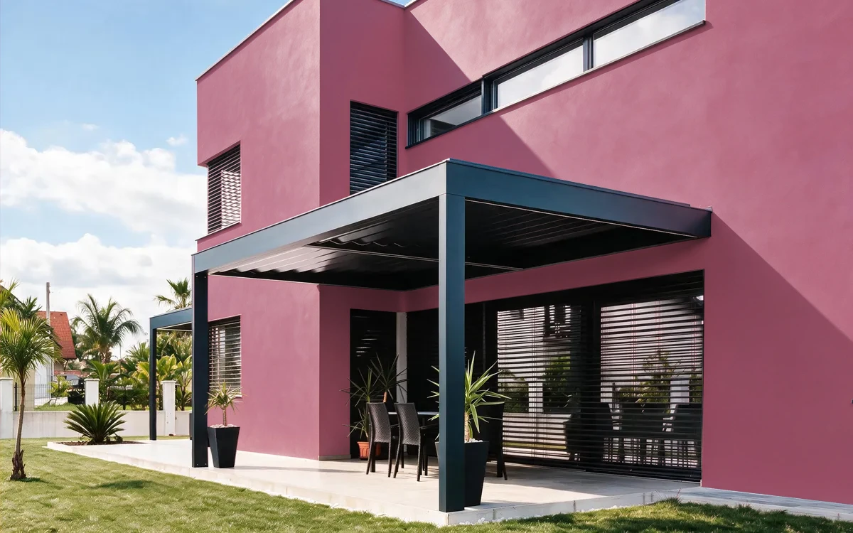 Nippon Paint's ROSA ROSA color on different wall surfaces.