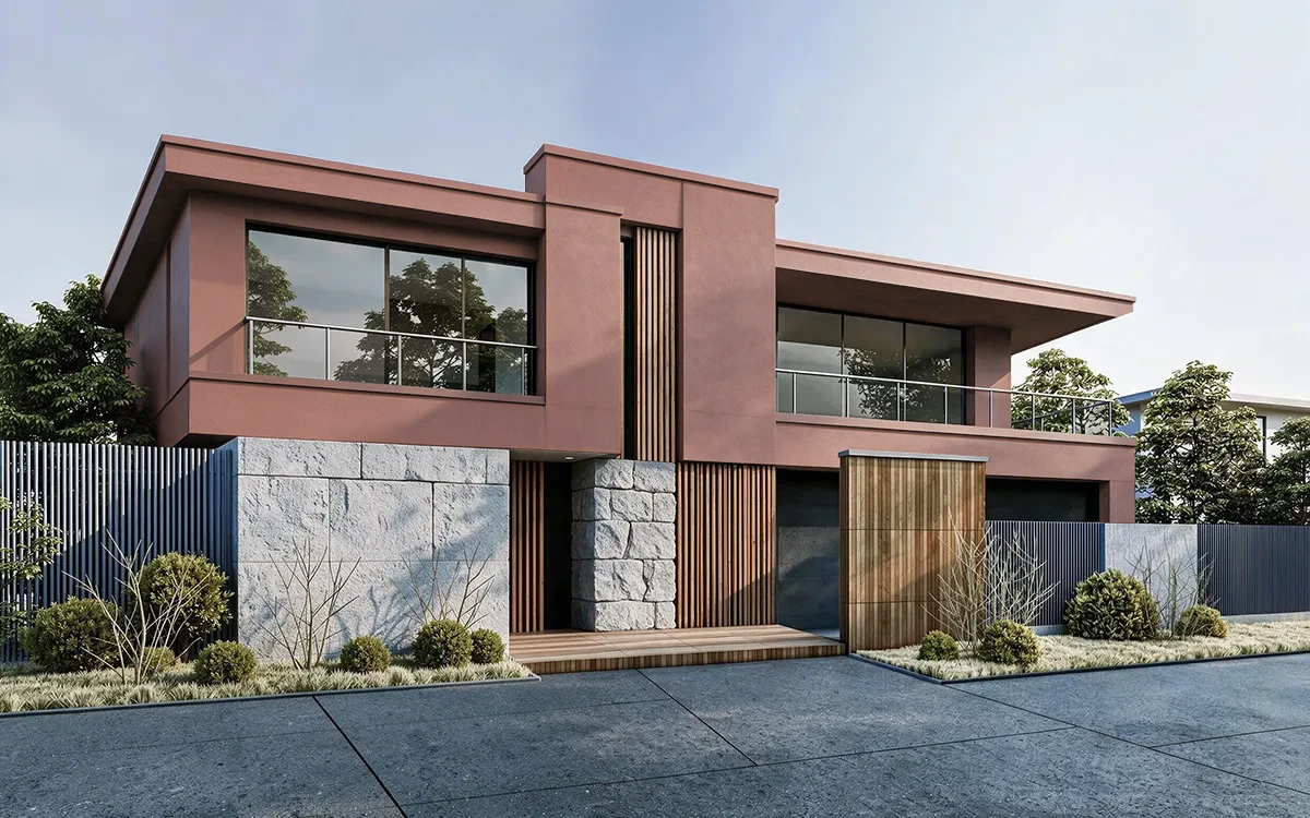 Nippon Paint's ROSE DREAM color on different wall surfaces.