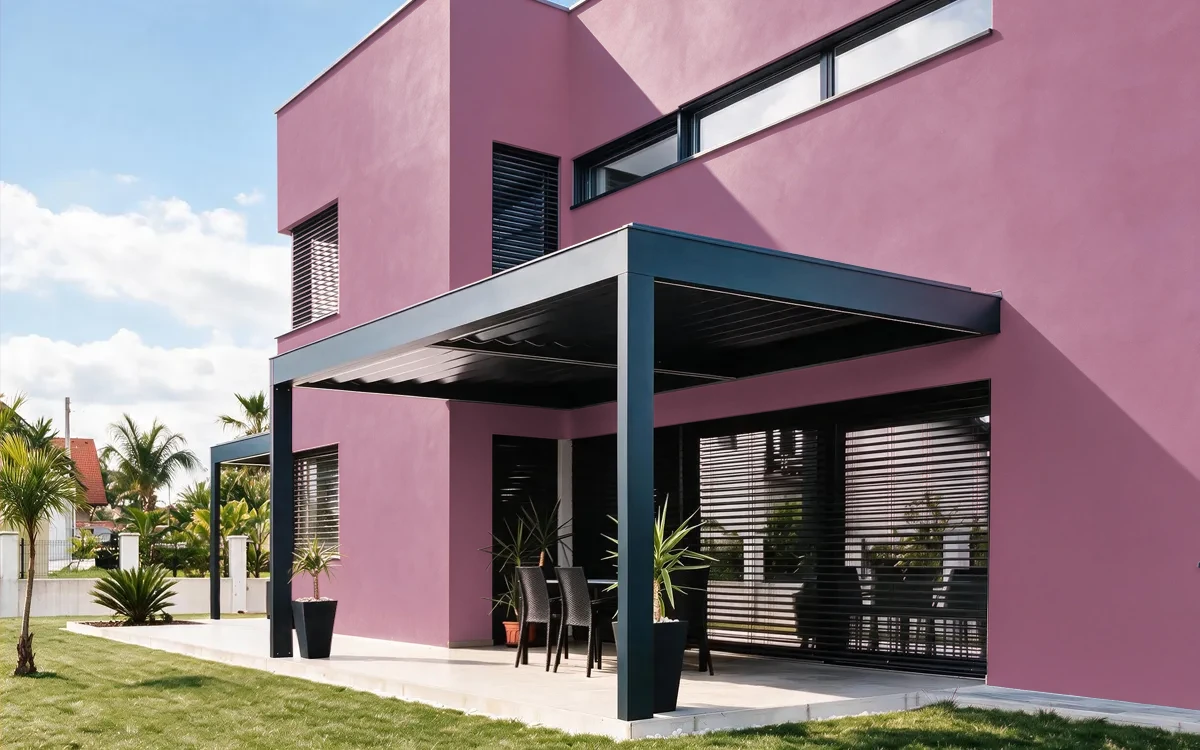 Nippon Paint's ROSE VELVET color on different wall surfaces.
